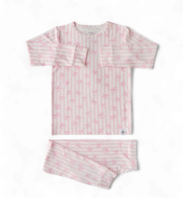 SWEET BAMBOO TIE THE KNOT GIRLS PAJAMAS