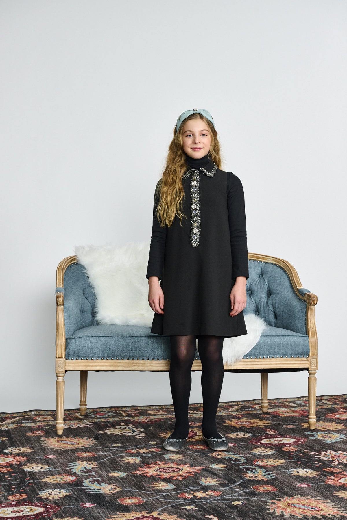 Porter Black W/ Beading Effect Jumper 2502 AW26