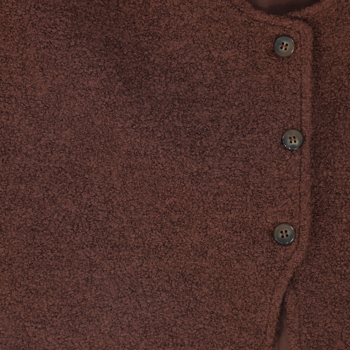 BACE BURGUNDY BOUCLE WOOL VEST WITH SKIRT SET AW26 27767