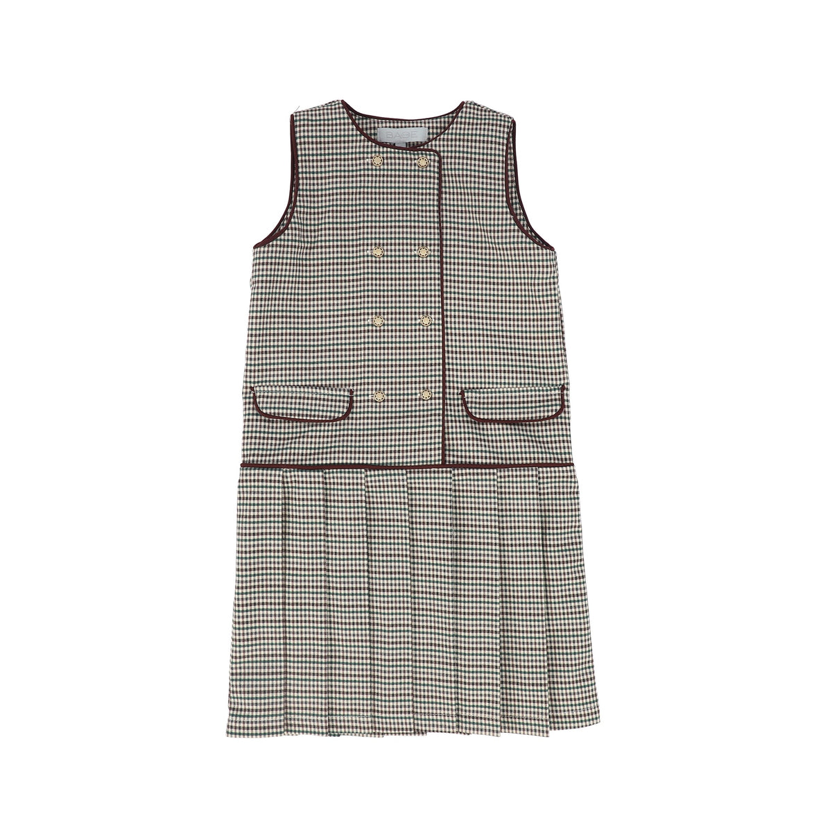 BACE BURGUNDY CHECKED WOOL JUMPER AW26 29728