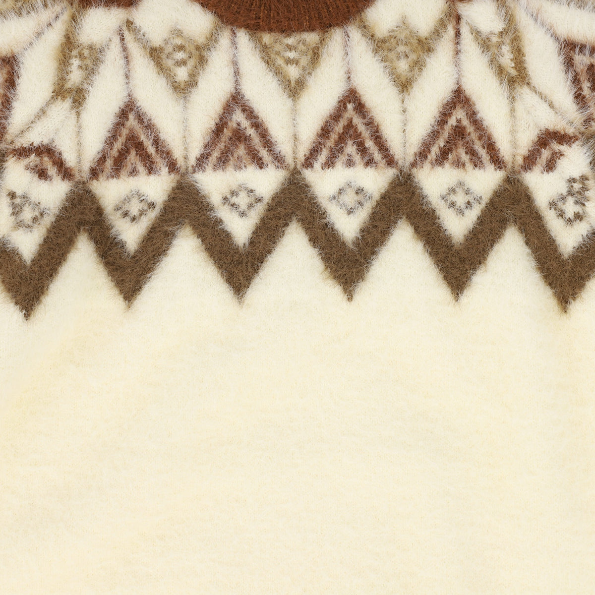 VALENTINA IVORY MOHAIR FAIR ISLE SWEATER AW26 28869