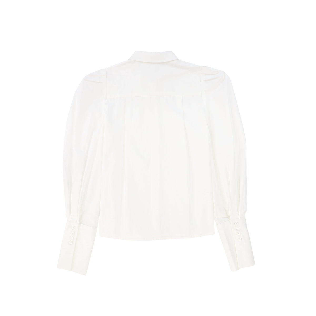 VALENTINA WHITE BLOUSON SLEEVE BUTTON DOWN BLOUSE AW26 27056