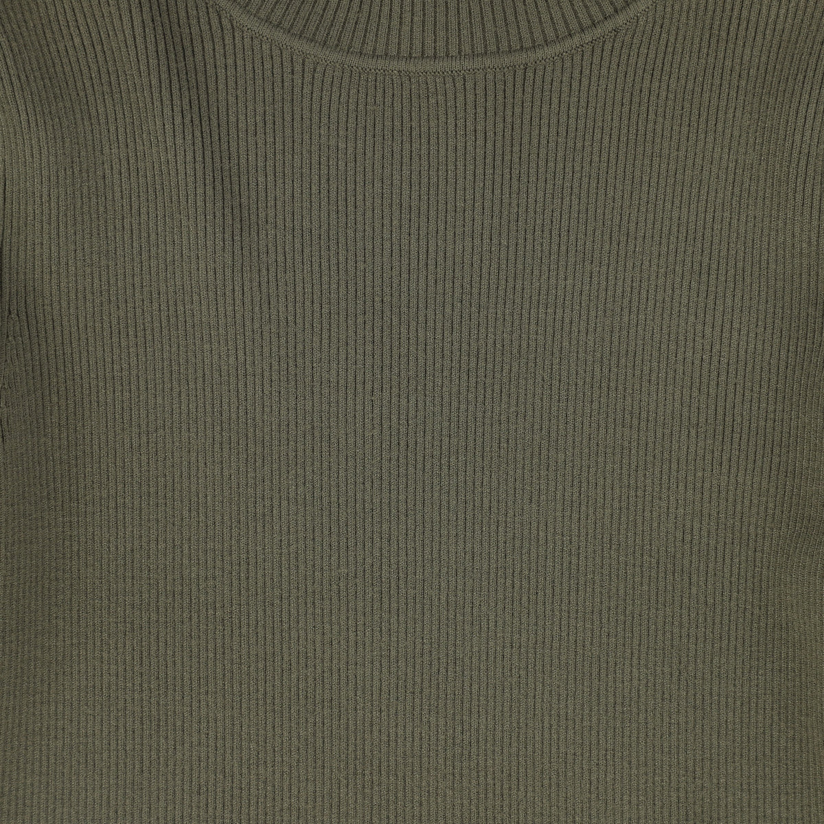VALENTINA GREEN RIBBED KNIT LOGO TURTLENECK WITH SKIRT SET AW26 28117