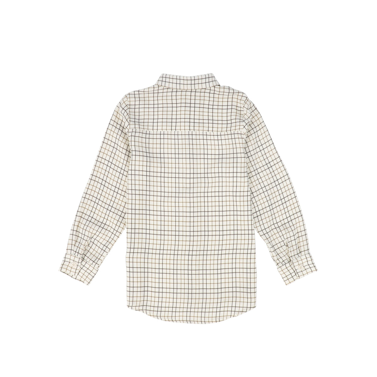 LE BOURDON WHITE/BROWN PRINTED COLLAR BLOUSE AW26 27437