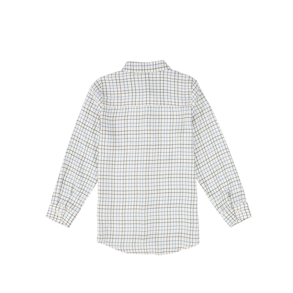 LE BOURDON WHITE/BLUE PRINTED COLLAR BLOUSE AW26 27437