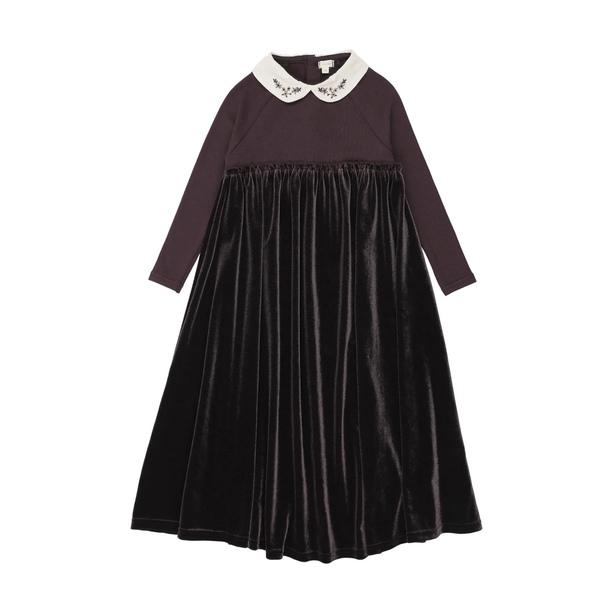 Lil Legs  EMBROIDERED COLLAR MAXI AF26D209-K AW26