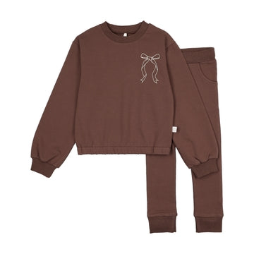 Pouf bow-sweatsuit-rosy-brown AW26