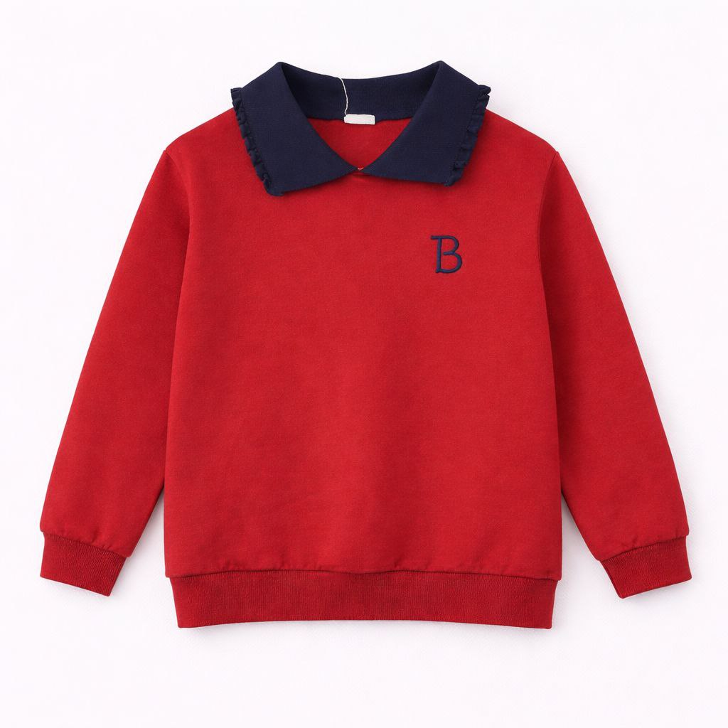 Bonjoy Sailor Collar Sweatshirt and skirt set - Girls TW26001GCS AW26