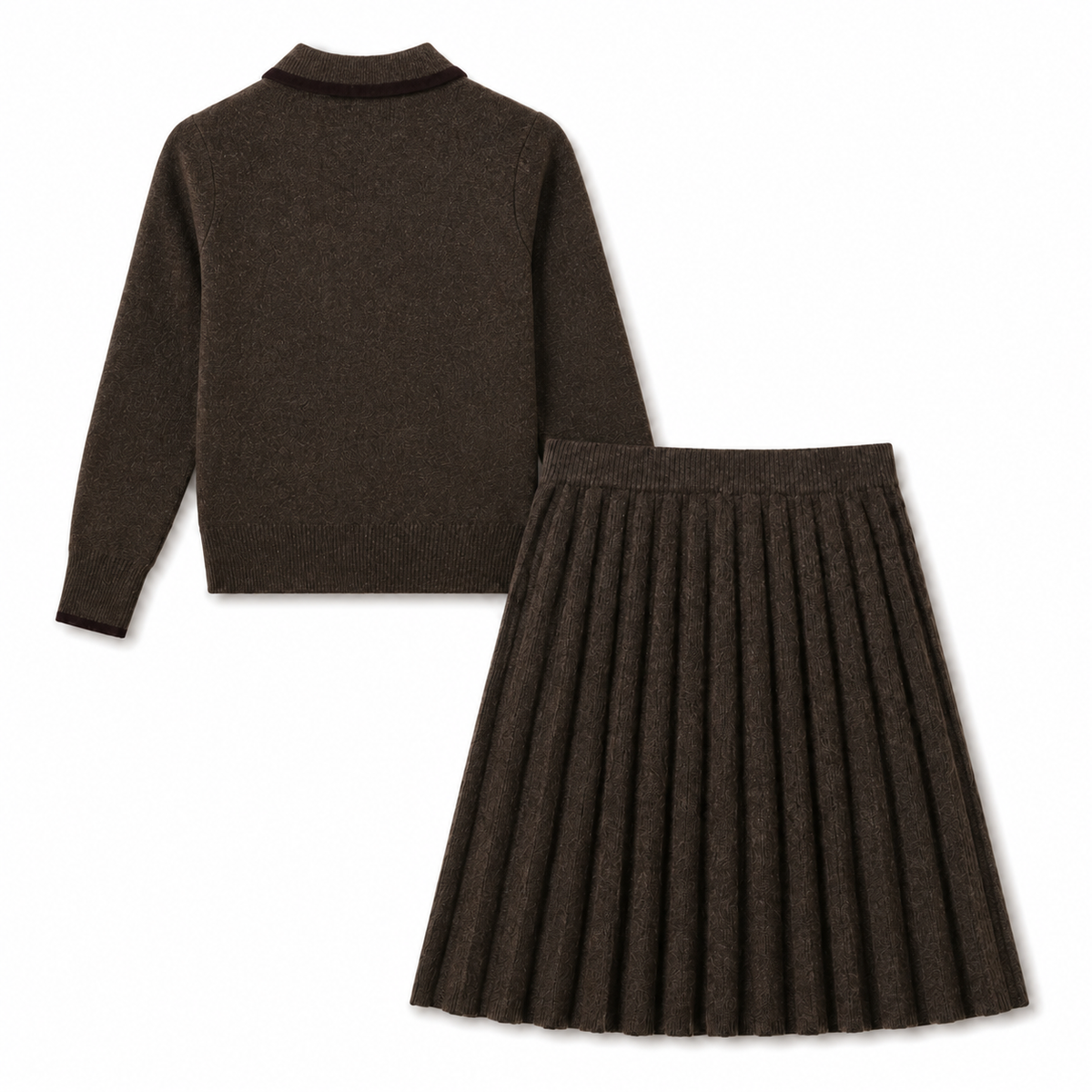 Mallory and Merlot Hazel Trimmed Knit Polo with skirt set C 27855 AW26