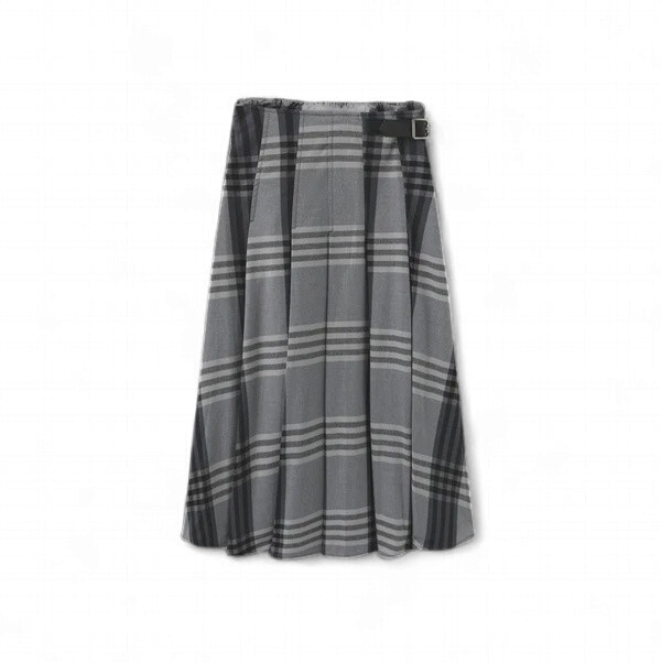 Mallory and Merlot Plaid Raw Edge Buckle Skirt C 28564 AW26