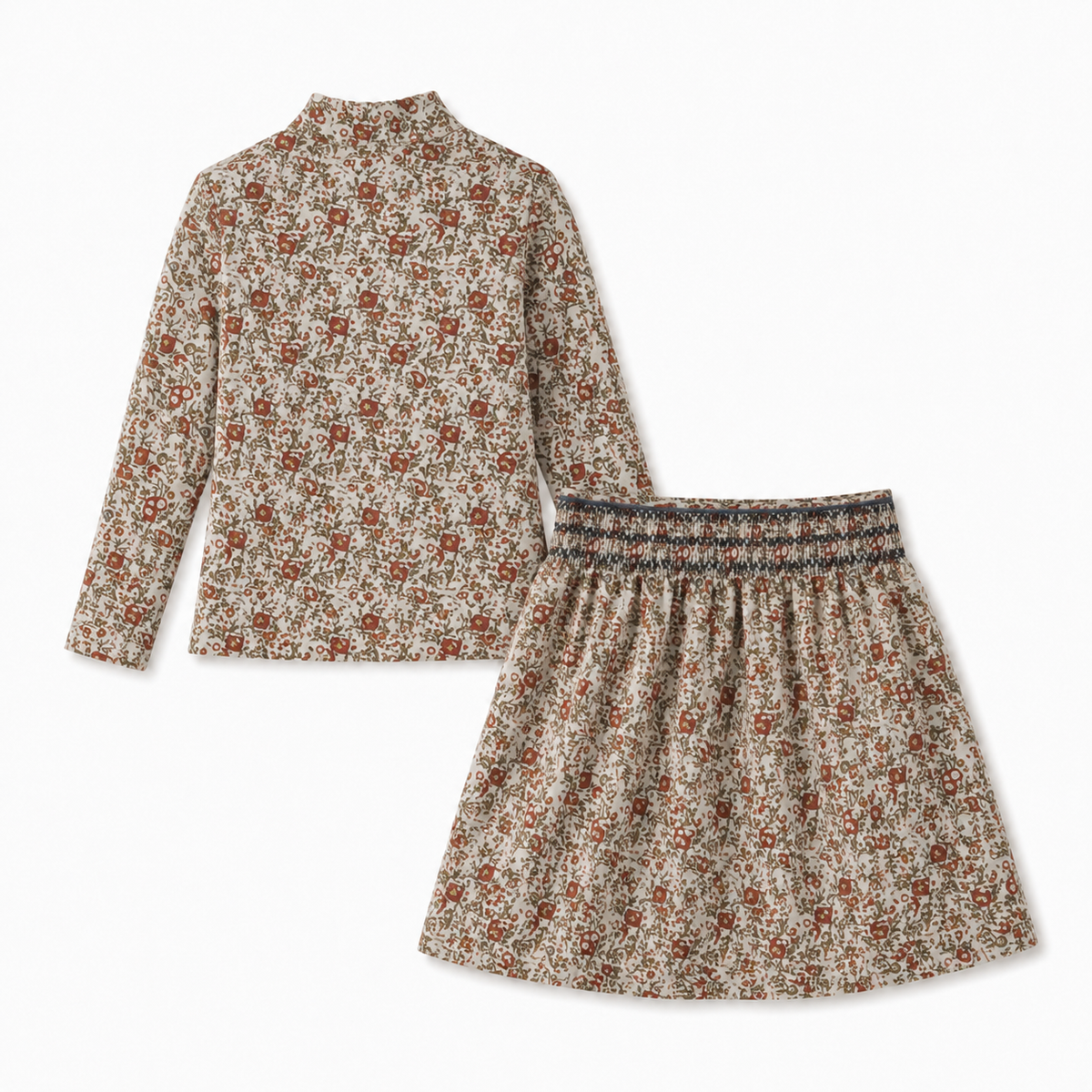 One Child Rye Printed Mock Neck with skirt set C 29430 AW26