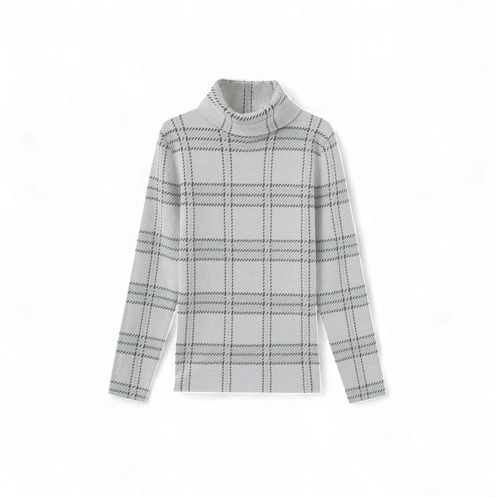 Vibe Knit Printed Turtleneck C 28611 AW26