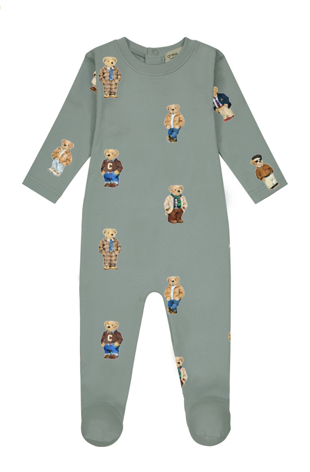 Crew Kids Teddy Pattern Lounge Footie SG3219 AW26