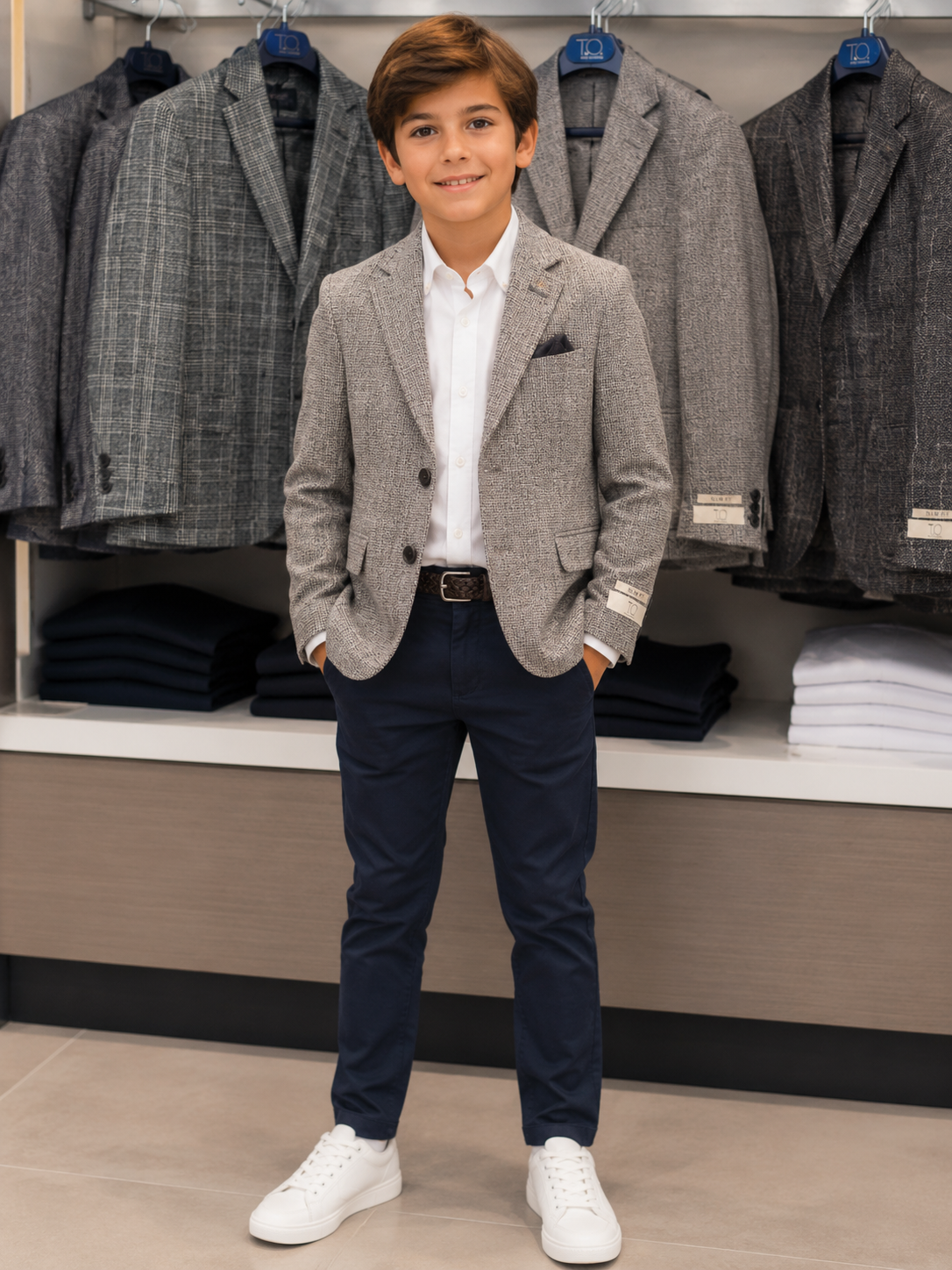 T.O Collection Boys TR Fashion Blazer - Slim TFJ2664SB-PP AW26