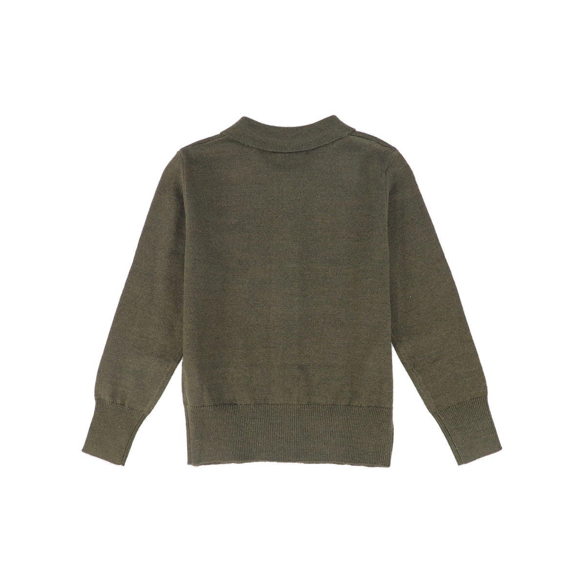 LE BOURDON OLIVE LOGO COLLARED CARDIGAN AW26 28011