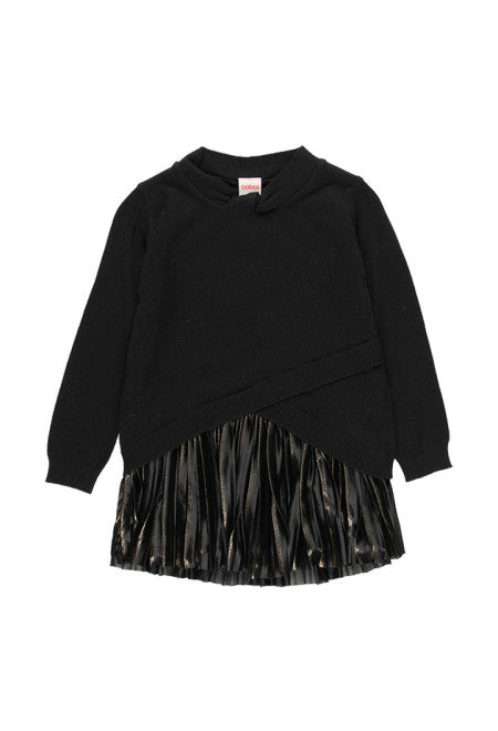 Boboli Knitwear combined dress for girl 784076 AW26