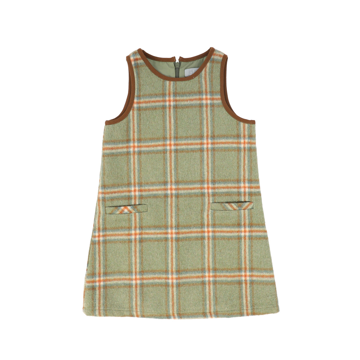 BACE GREEN PLAID TRIM JUMPER AW26 27396