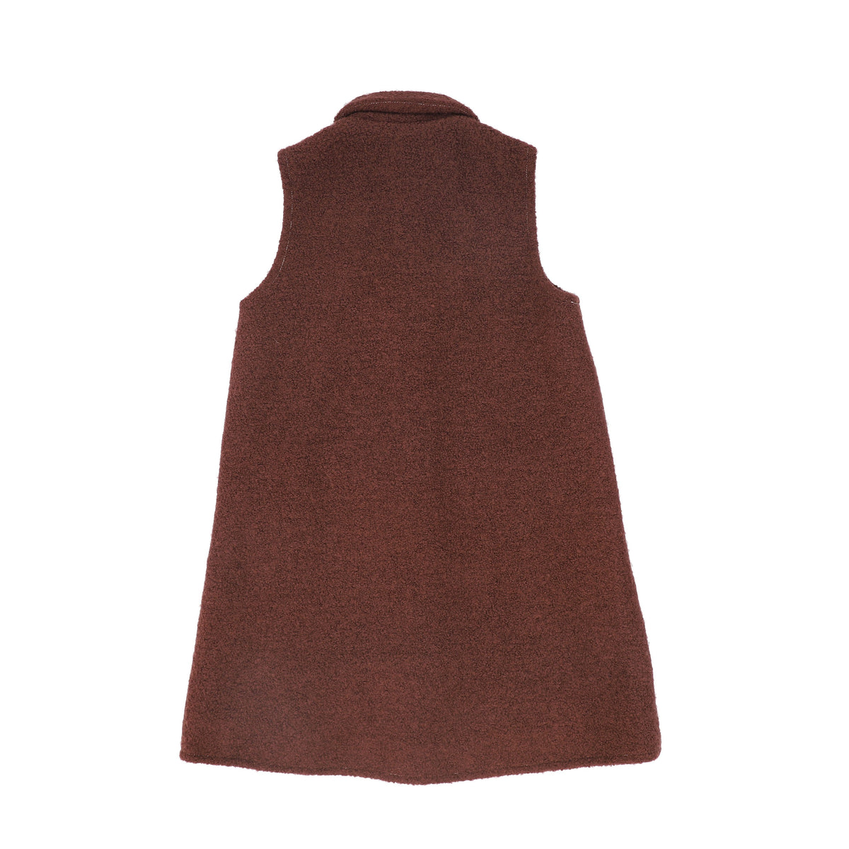 BACE BURGUNDY BOUCLE WOOL BUTTON DOWN DRESS AW26 27771