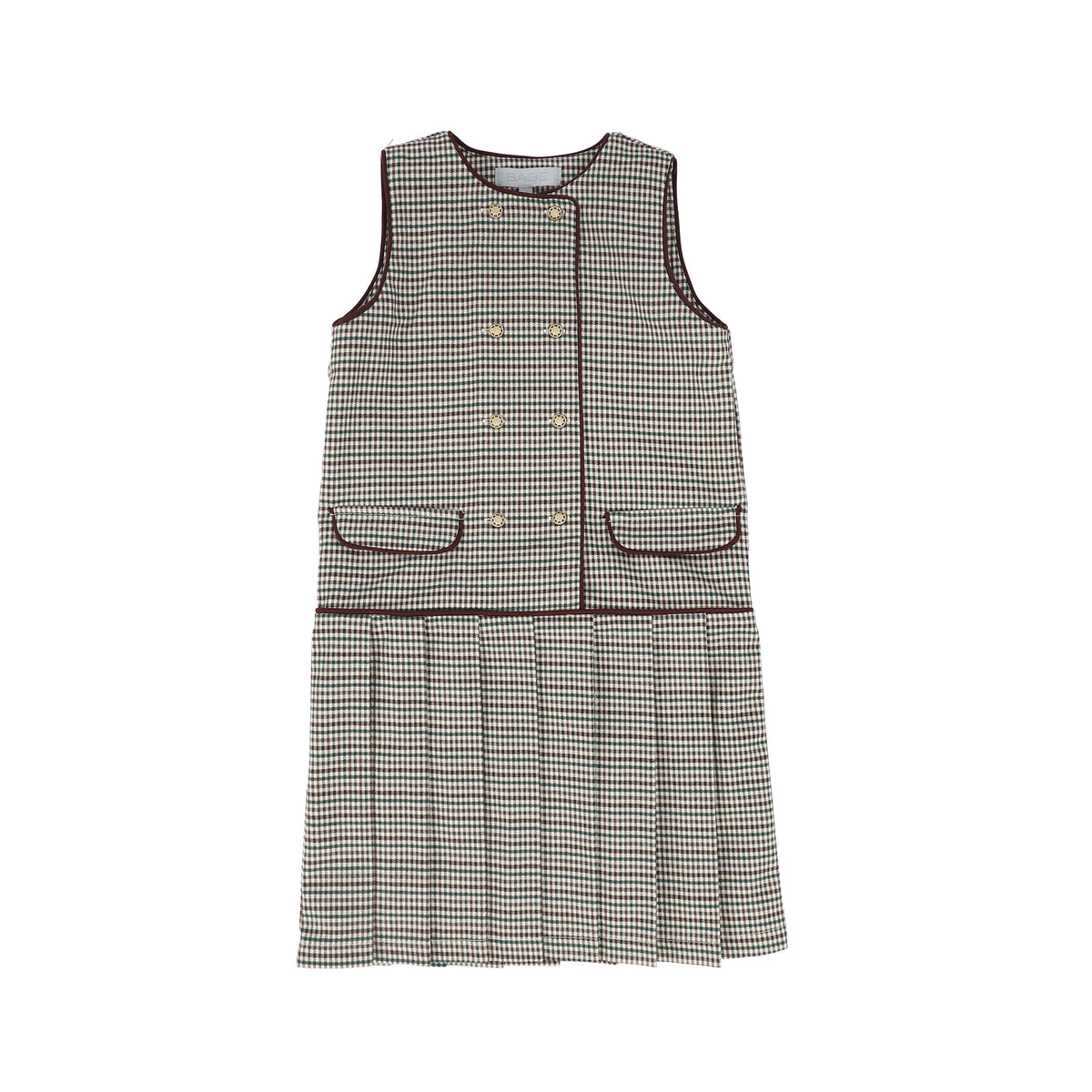 BACE BURGUNDY CHECKED WOOL JUMPER AW26 29728
