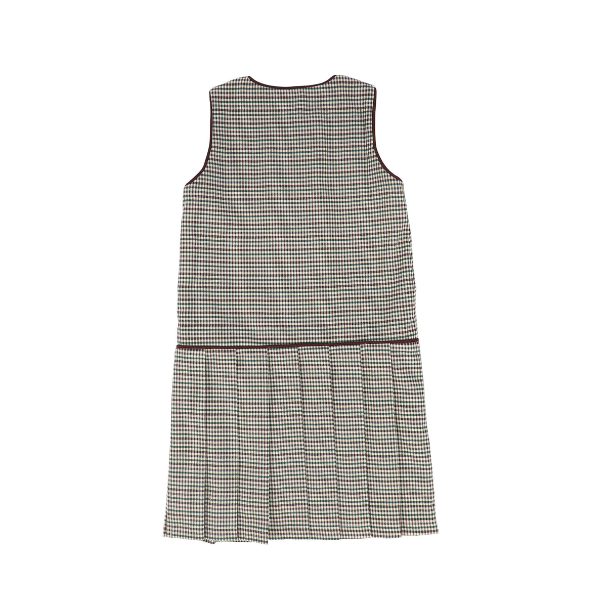 BACE BURGUNDY CHECKED WOOL JUMPER AW26 29728