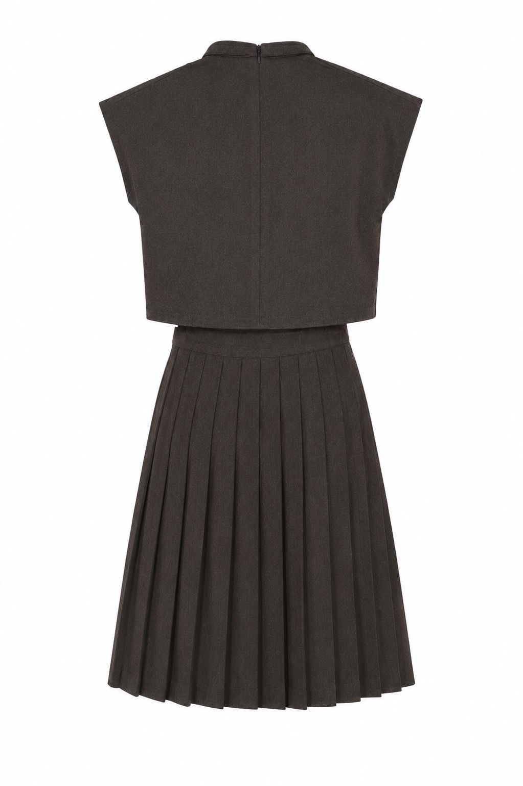 VALENTINA BROWN FLOWER DETAIL SHOULDER VEST AW26 27161