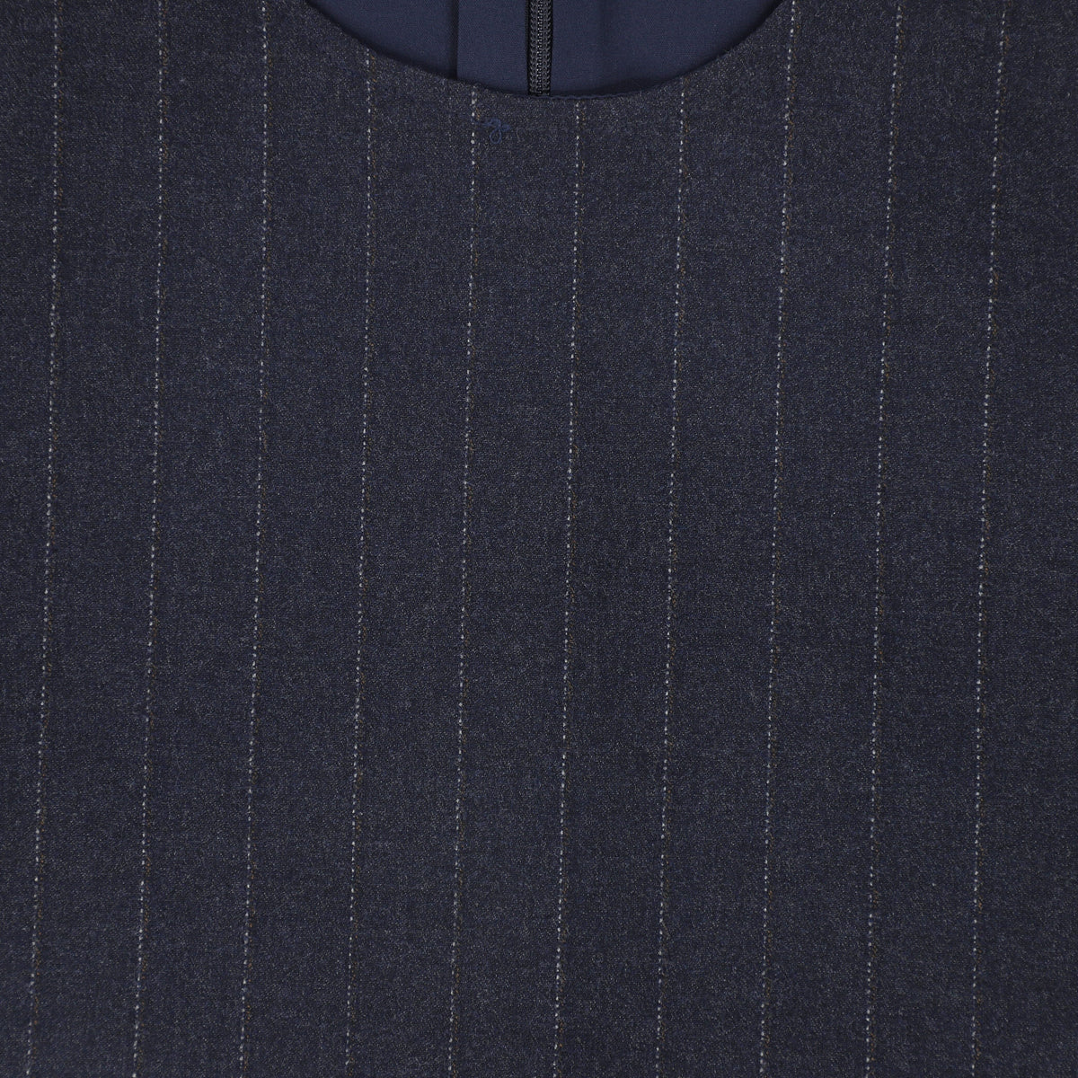 VALENTINA NAVY PINSTRIPE WOOL VEST WITH SKIRT SET AW26 26988
