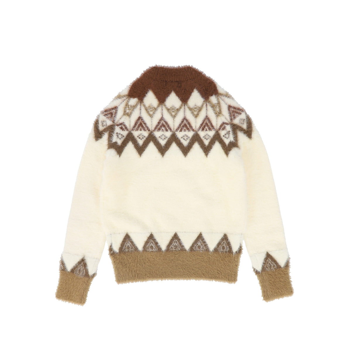 VALENTINA IVORY MOHAIR FAIR ISLE SWEATER AW26 28869