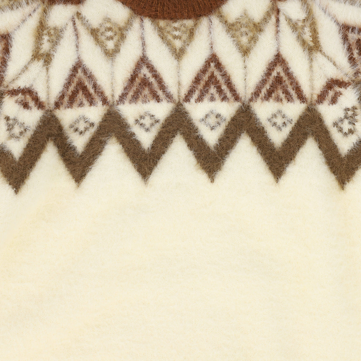VALENTINA IVORY MOHAIR FAIR ISLE SWEATER AW26 28869