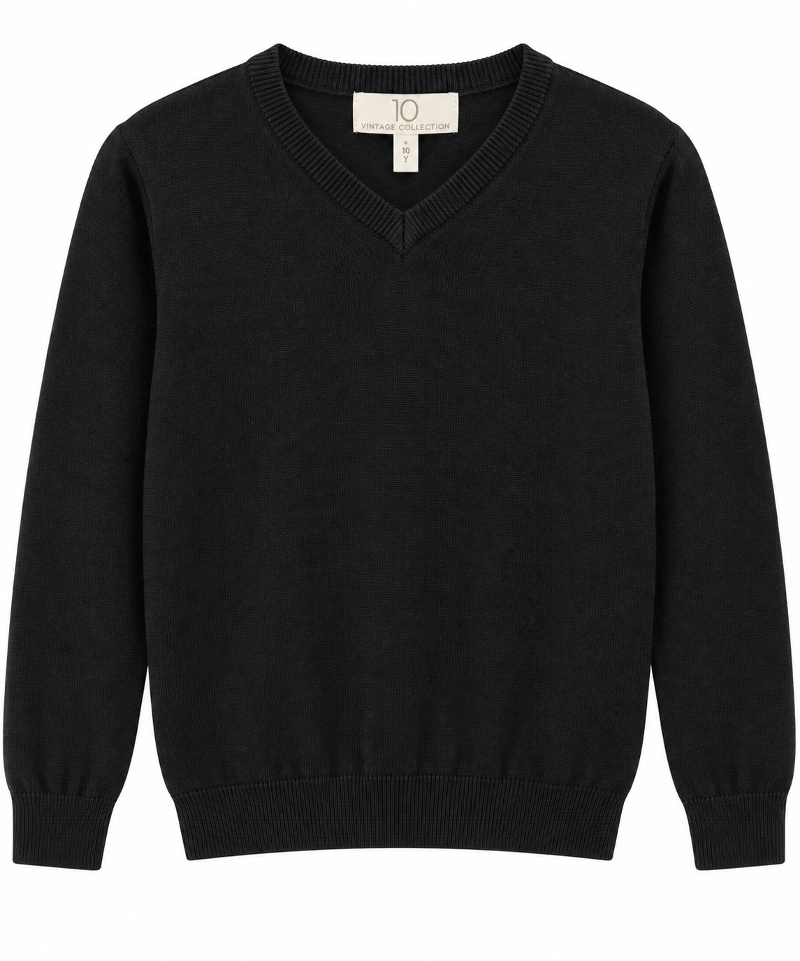 T.O Collection Boys V-NECK Black Sweater SWB-VN-BLK AW26