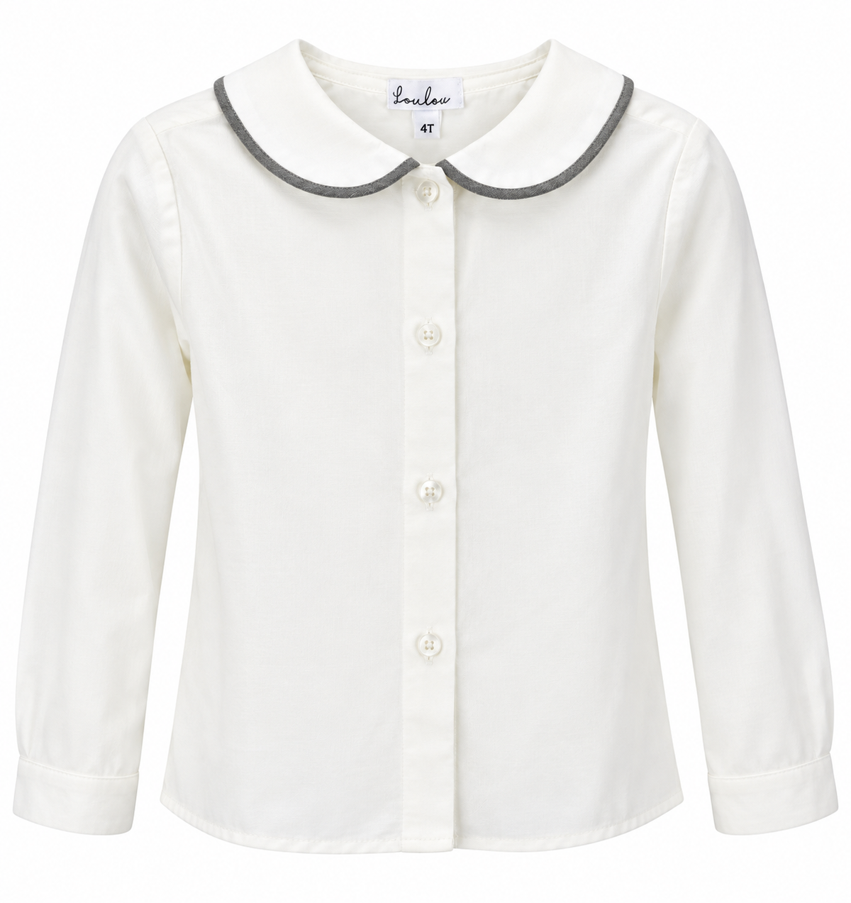Bonjoy Pin Striped Peter Pan Collar Shirt - Girls SW26002GS AW26