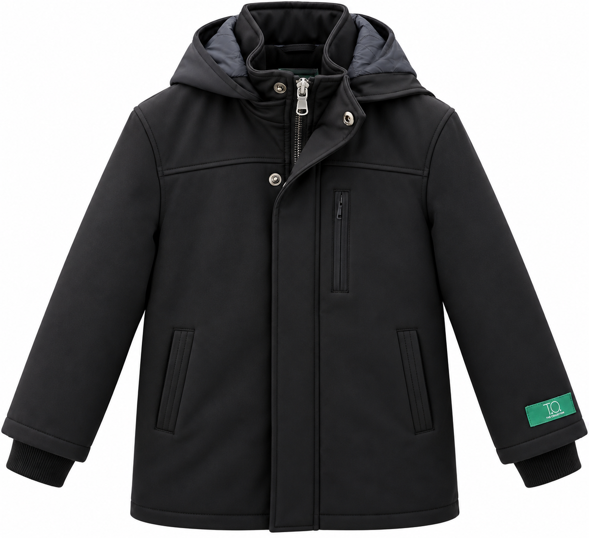 T.O Collection Boys Black Coat JACKSON-1S AW26