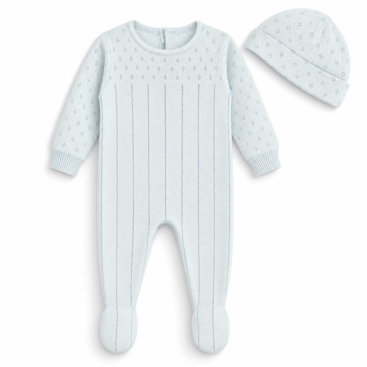 Bebe Bella Baby Knit Pointel Layette With Bonnet AW26 WB6CY3051B