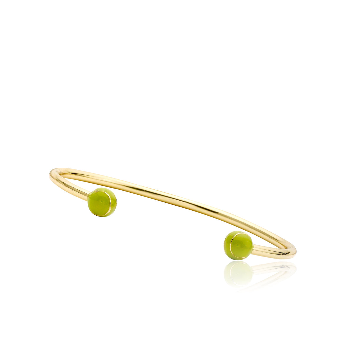 Enamel Tennis Ball Bangle