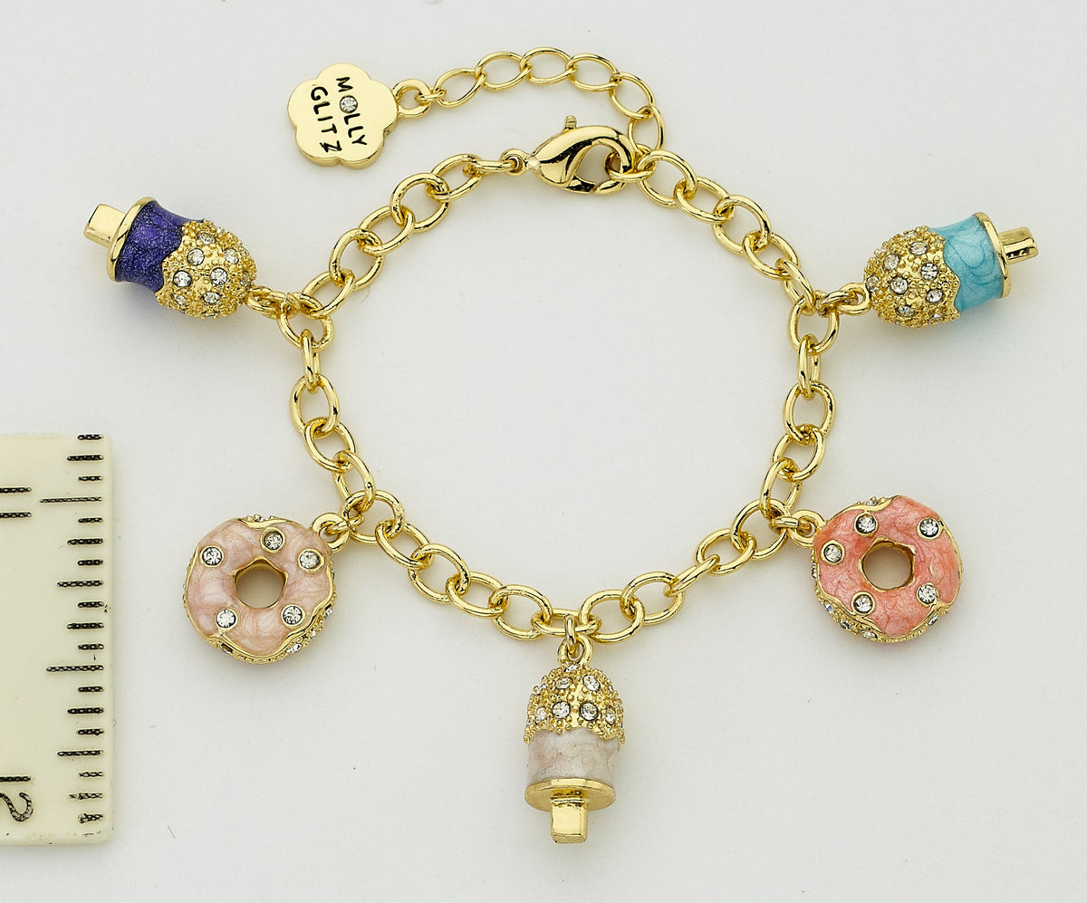 Donut & Popsicle Charm Bracelet