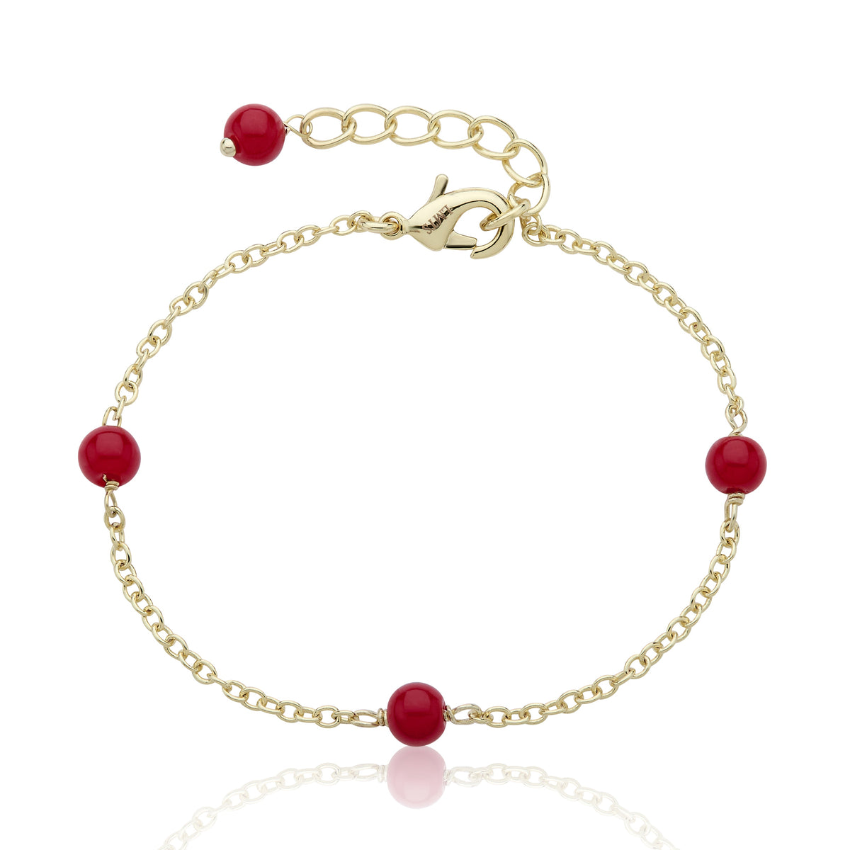 14k Gold Plated LITTLE MISS FLOWER GIRL Pearl & Turquoise Station Bracelet