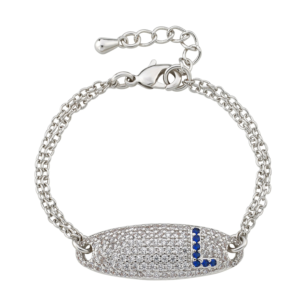 Pave ID Bracelet with Initial