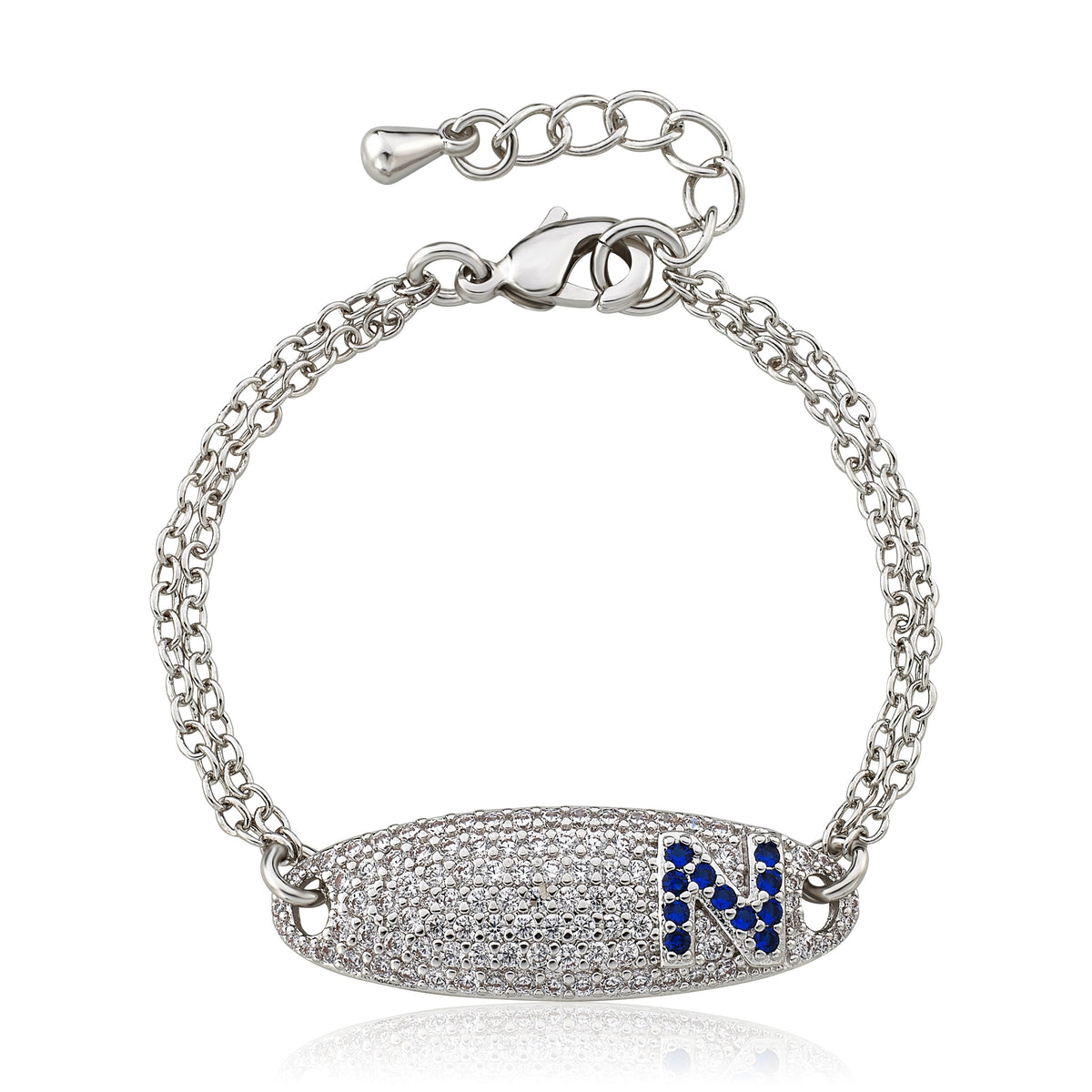 Pave ID Bracelet with Initial
