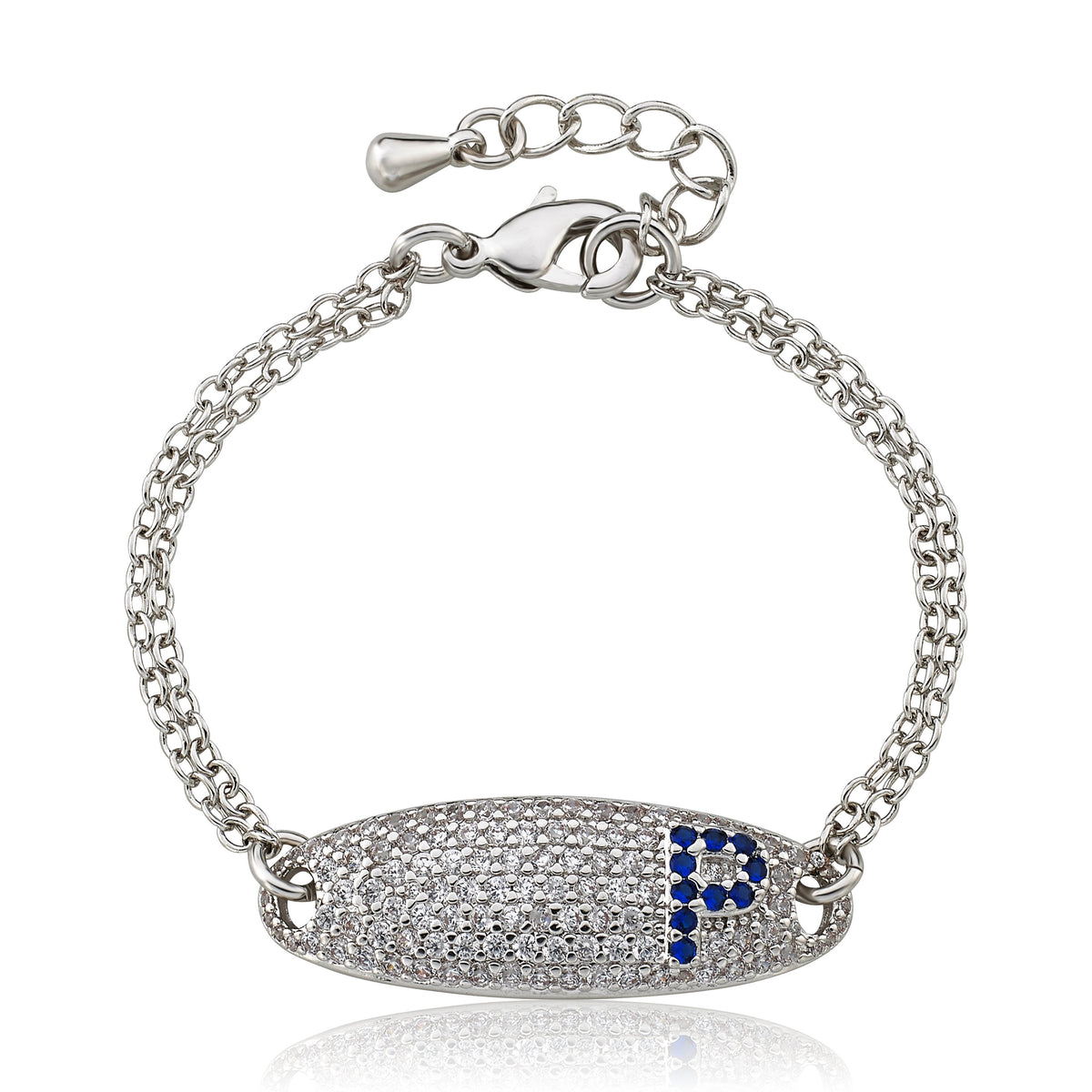 Pave ID Bracelet with Initial