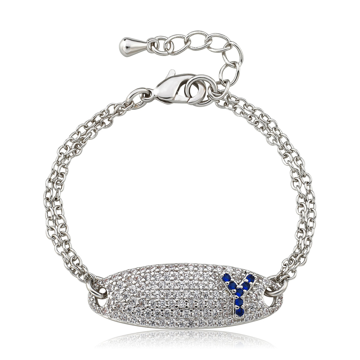 Pave ID Bracelet with Initial