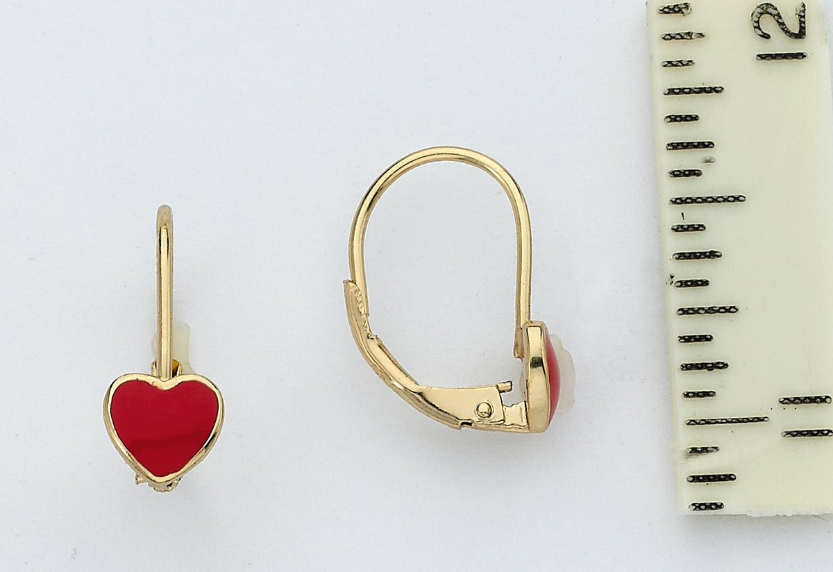 Enamel Heart Earring