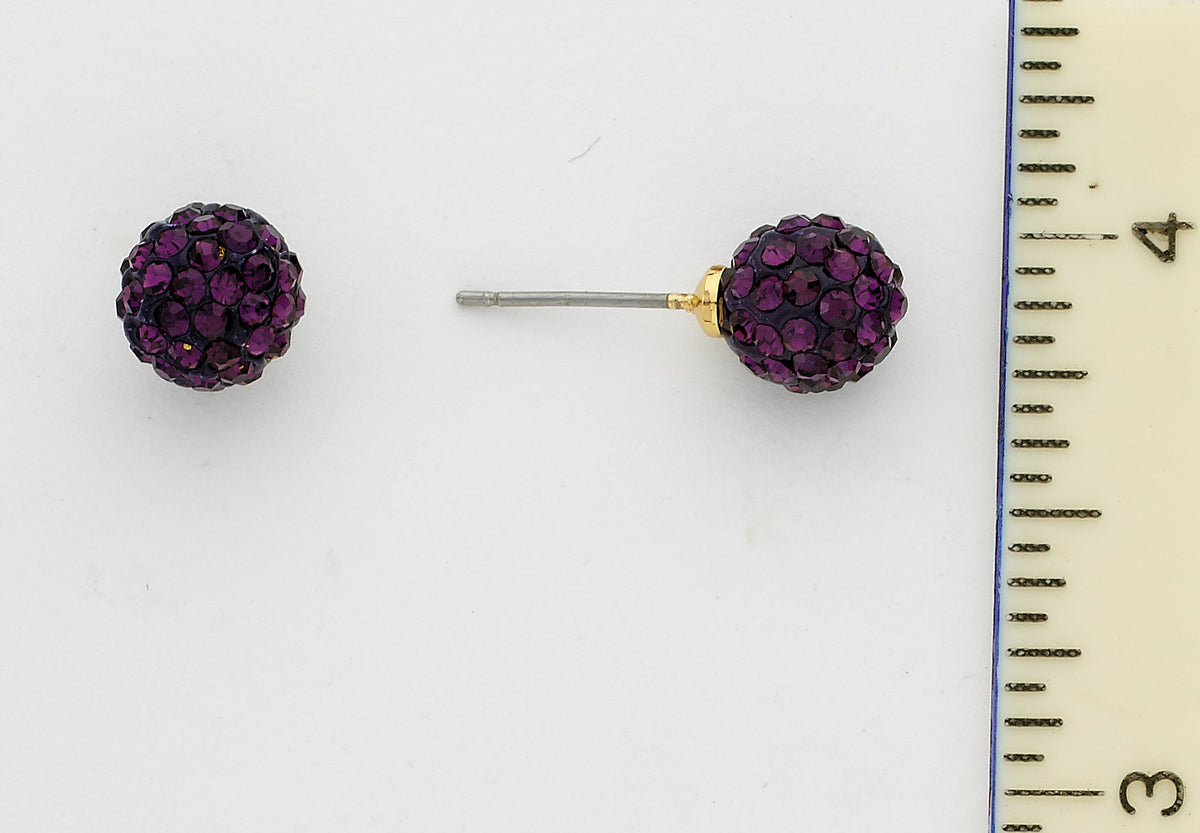 Crystal Ball Stud Earrings