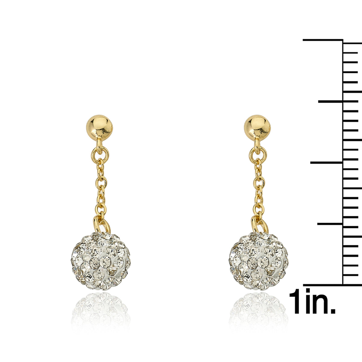 Crystal Ball Chain Earring