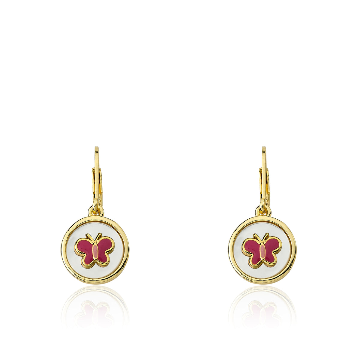 Coin Butterfly Dangle Earring
