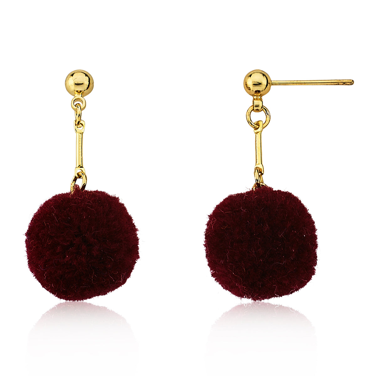Mileez Pom Pom Dangle Earring