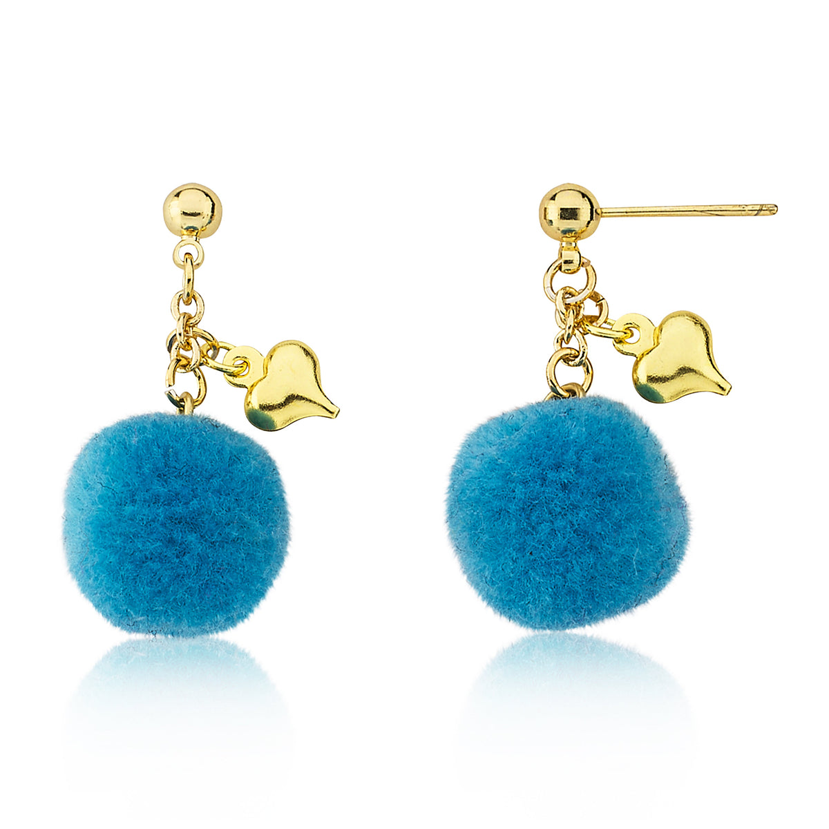 Mileez Pom Pom & Heart Earring