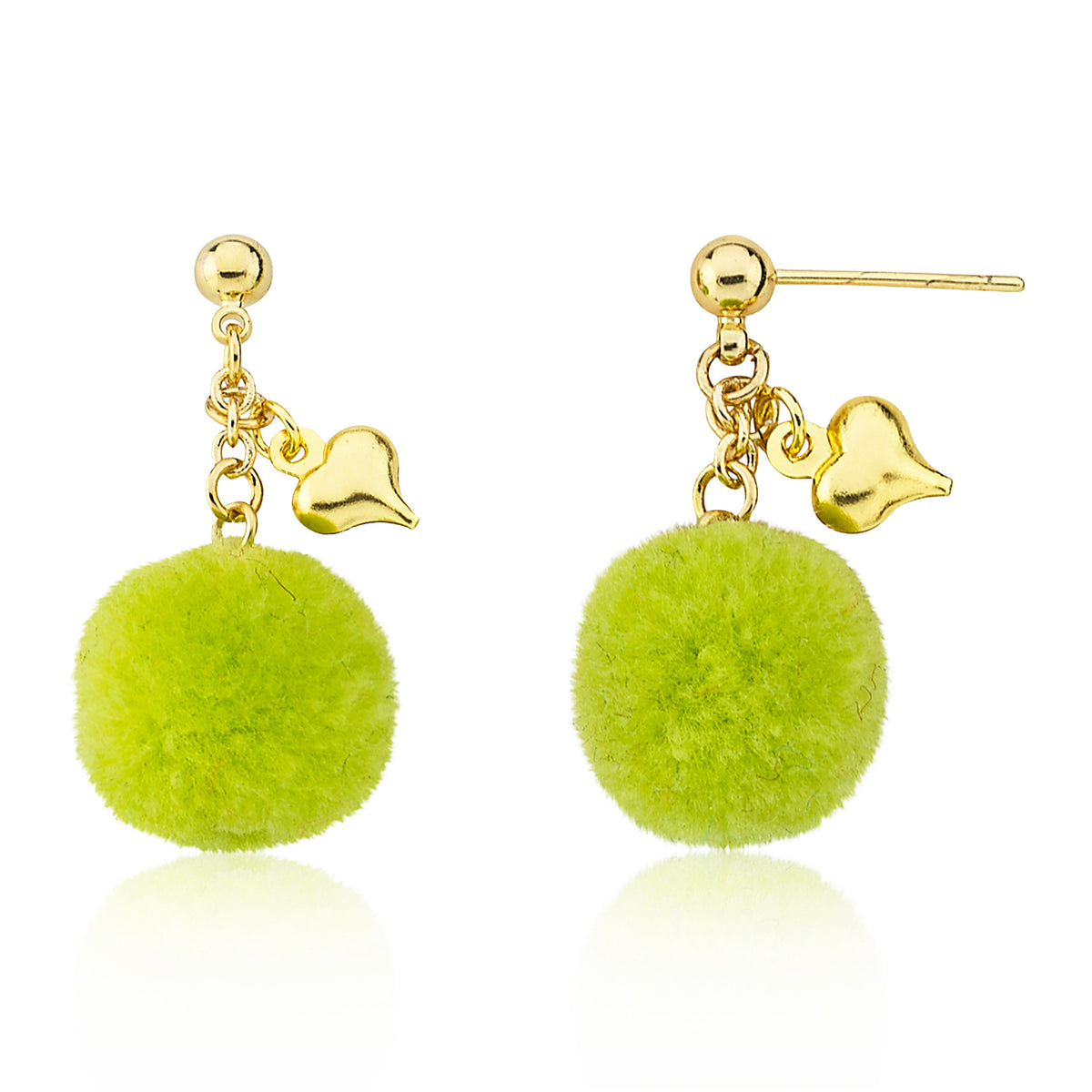 Mileez Pom Pom & Heart Earring
