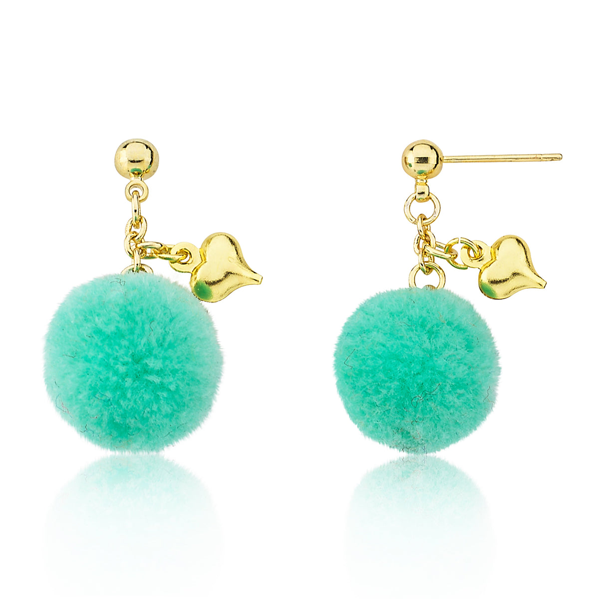 Mileez Pom Pom & Heart Earring