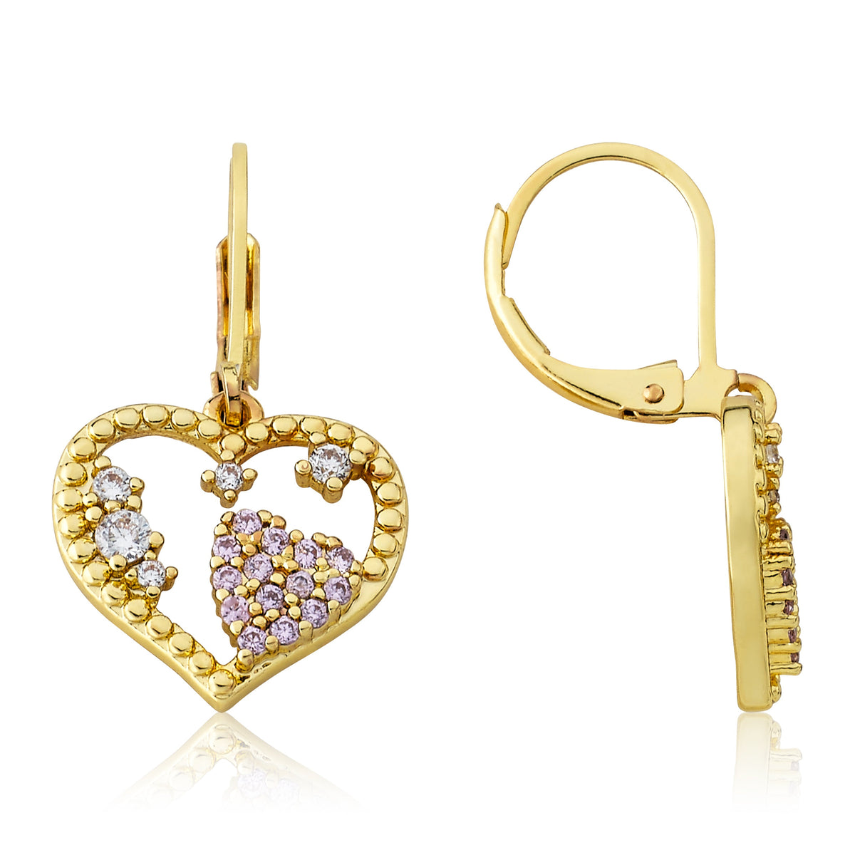 Crystal Heart Dangle Earring