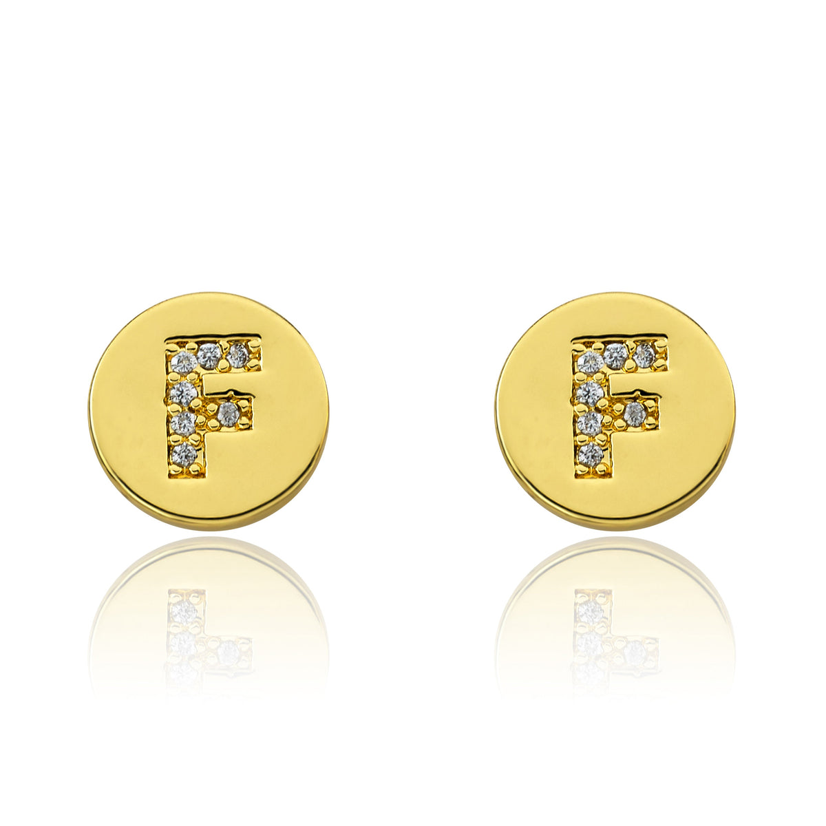 LMTS Classic! Initial Disc Stud Earring