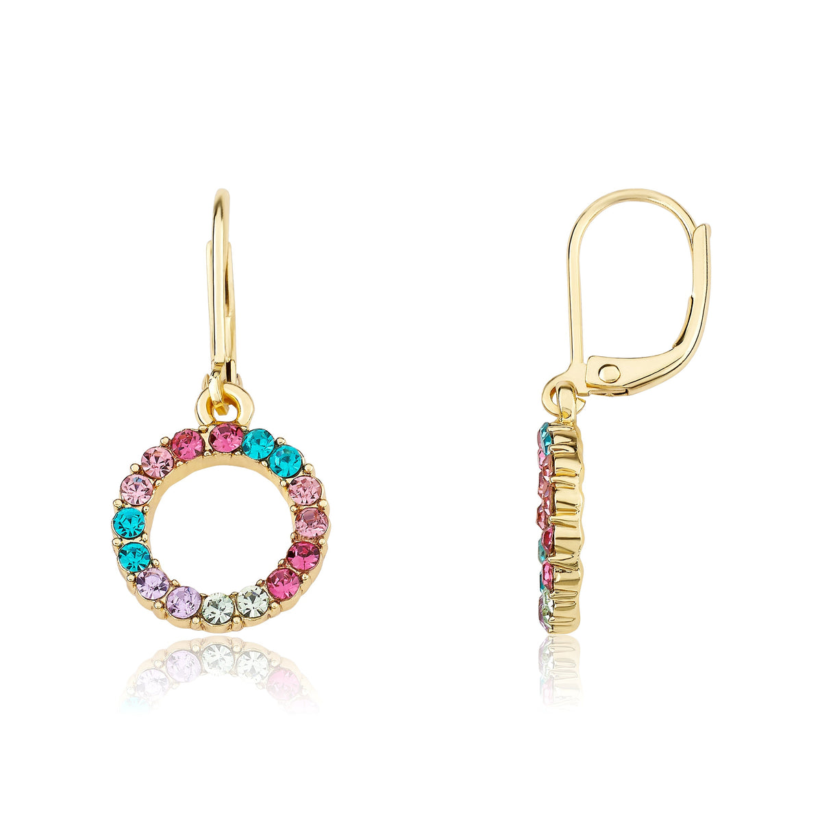 Rainbow Circle Dangle Earring